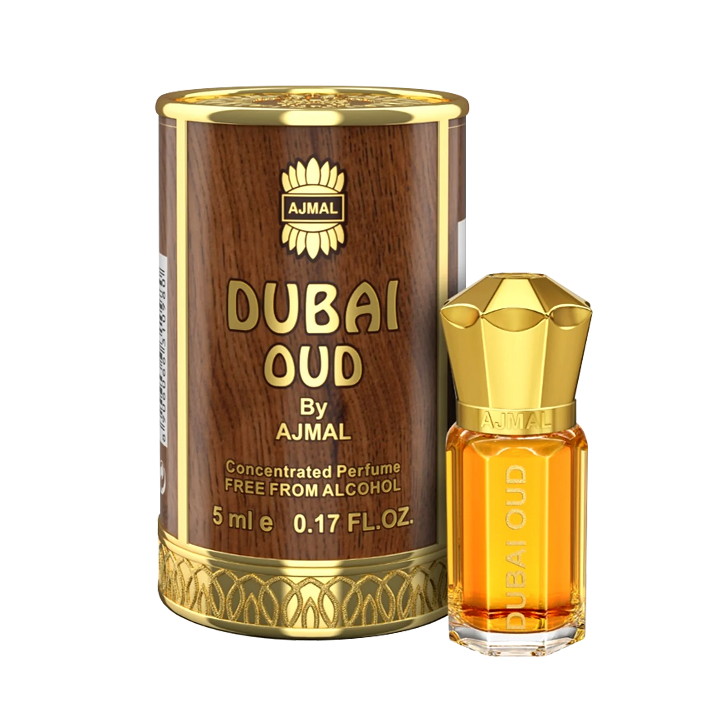 Ajmal DUBAI OUD Non-Alcoholic Concentrated Perfume Long Lasting Attar for Unisex - 5 ML