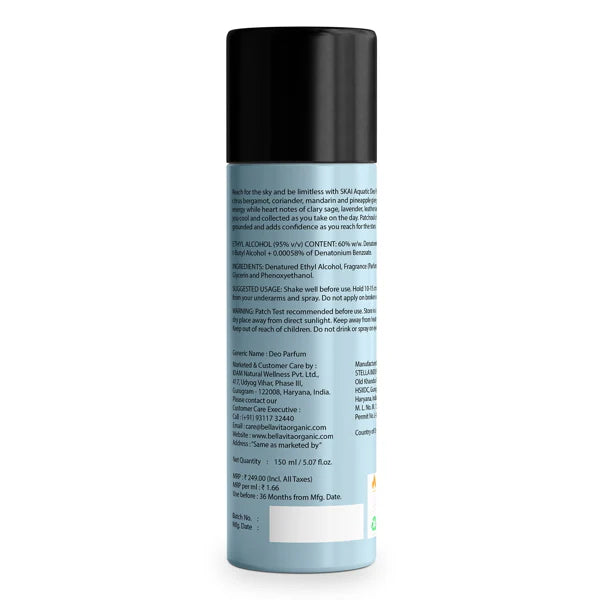 Bellavita SKAI Aquatic Unisex Deodorant - 150ml