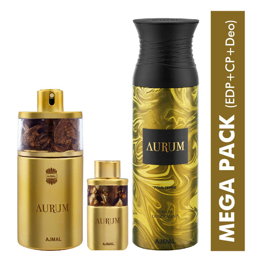Ajmal Aurum EDP & Aurum CP & Aurum DEO For Women Bundle of 3