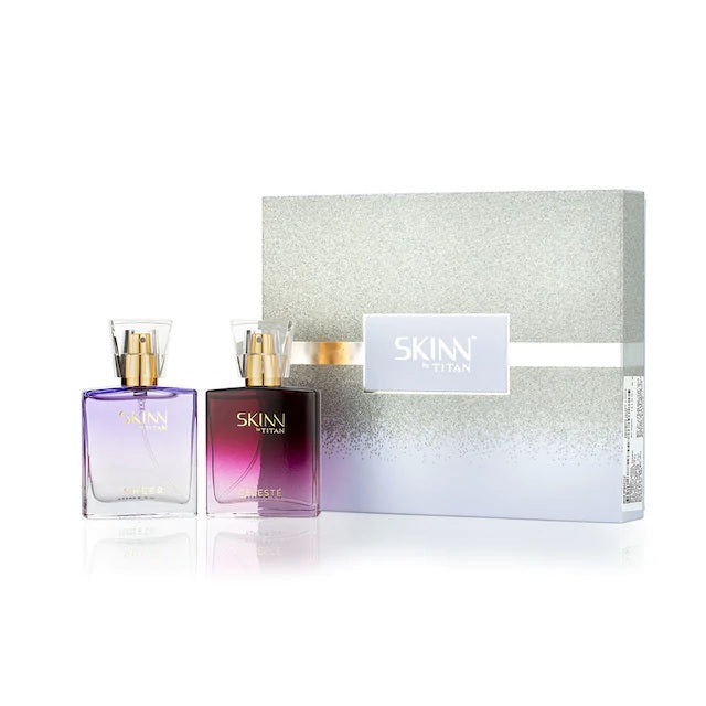 Skinn By Titan Women's Perfume, Celeste and Sheer, 25ml (Pack of 2)
