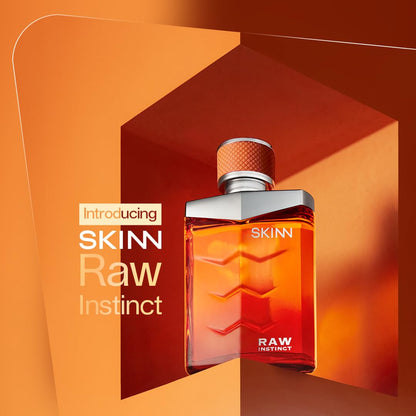 Skinn By Titan | Raw Instinct - 100ml | Perfume for Men | Eau De Parfum | Long Lasting Smell | Gift for him | Fresh & Spicy