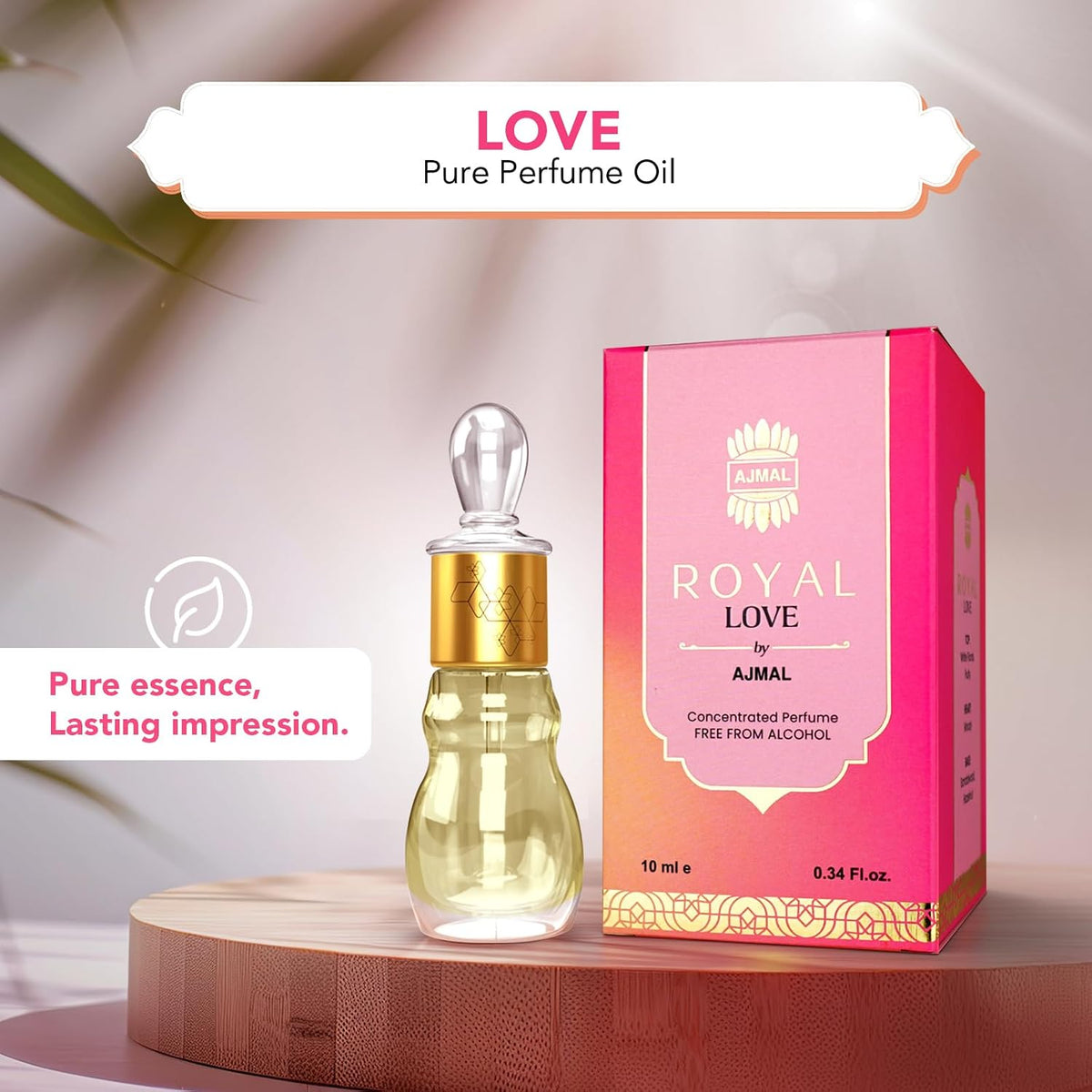 Ajmal Royal Love Attar Perfume for Women | 10ml Non-Alcoholic Concentrated Perfume Oil Unisex - 10 ML-Ajmal Royal Love Attar Perfume for Women | 10ml Non-Alcoholic Concentrated Perfume Oil Unisex - 10 ML