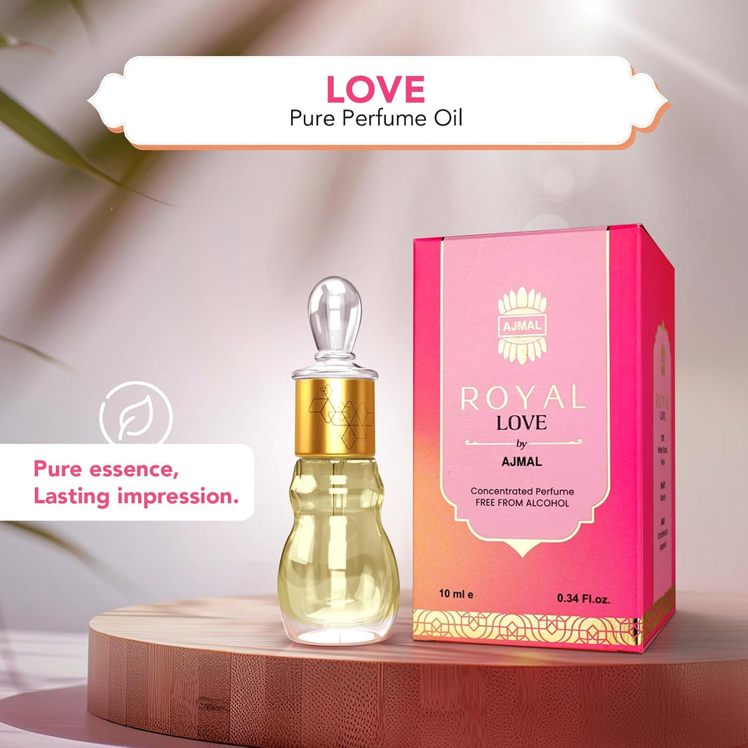 Ajmal Royal Love Attar Perfume for Women | 10ml Non-Alcoholic Concentrated Perfume Oil Unisex - 10 ML-Ajmal Royal Love Attar Perfume for Women | 10ml Non-Alcoholic Concentrated Perfume Oil Unisex - 10 ML