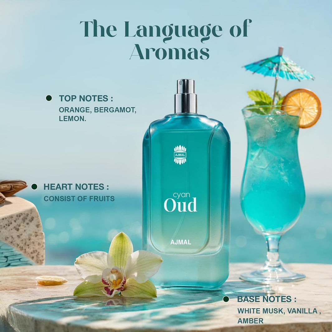 Ajmal Oud Cyan Eau De Parfum 100ML-Ajmal Oud Cyan Eau De Parfum 100ML