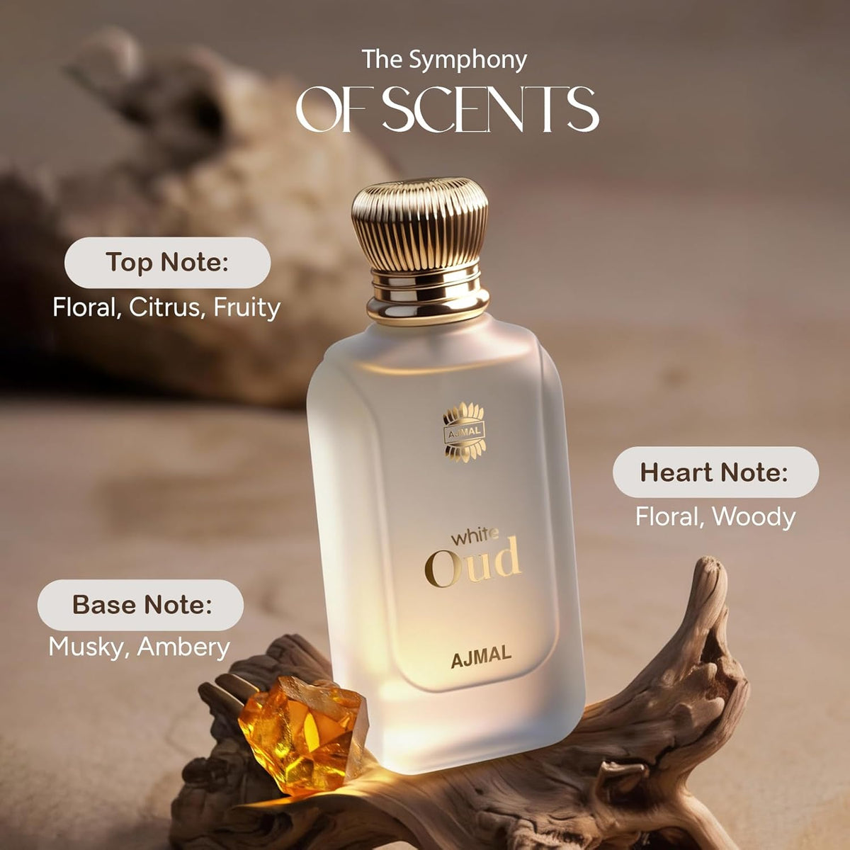 Ajmal White Oud Eau De Parfum 100ML-Ajmal White Oud Eau De Parfum 100ML