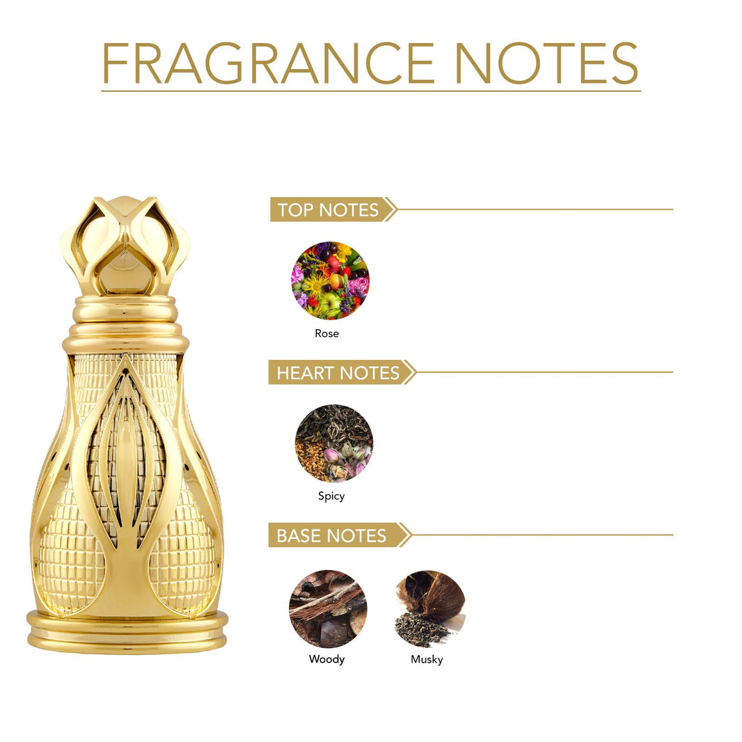 Ajmal Khofooq Concentrated Floral Perfume Free From Alcohol 18ml For Unisex-Ajmal Khofooq Concentrated Floral Perfume Free
