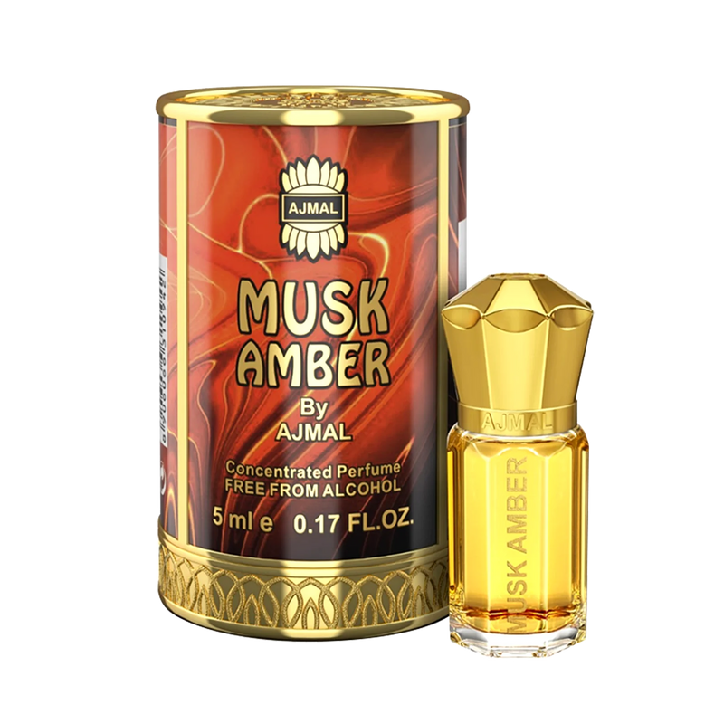 Ajmal MUSK AMBER Non-Alcoholic Concentrated Perfume Long Lasting Attar For Men - 5 ML