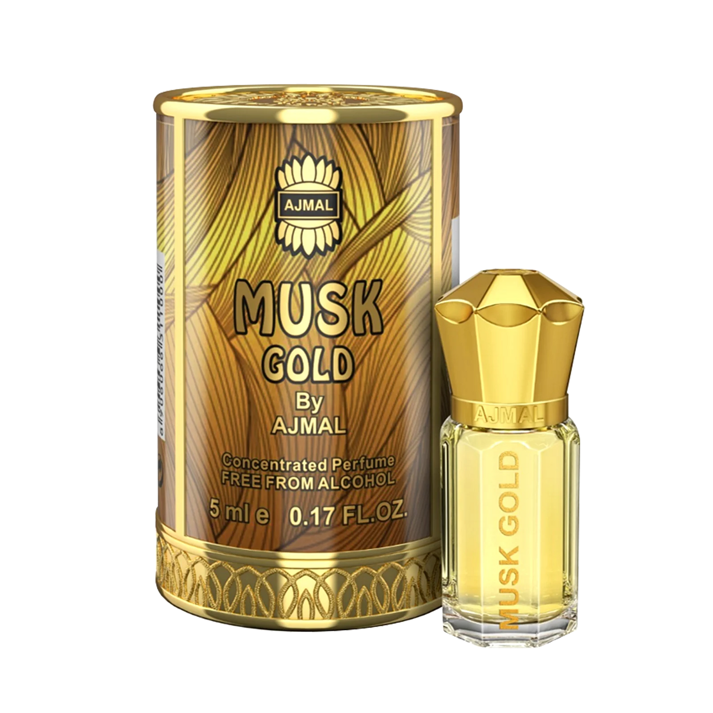 Ajmal MUSK GOLD Non-Alcoholic Concentrated Perfume Long Lasting Attar for Unisex - 5 ML