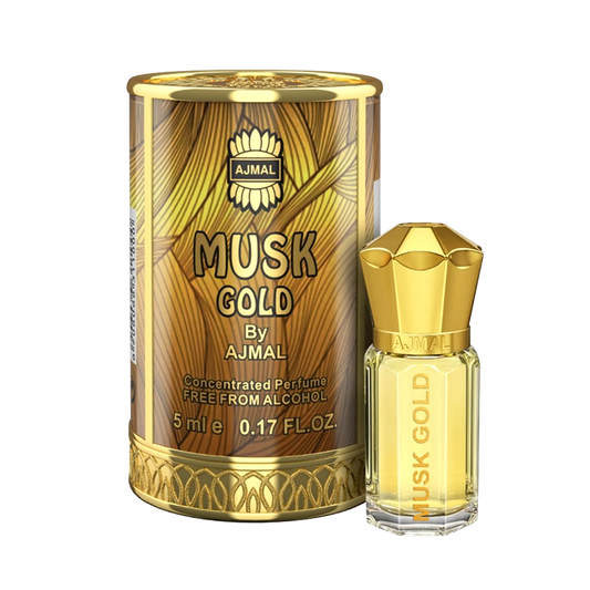 Ajmal MUSK GOLD Non-Alcoholic Concentrated Perfume Long Lasting Attar for Unisex - 5 ML