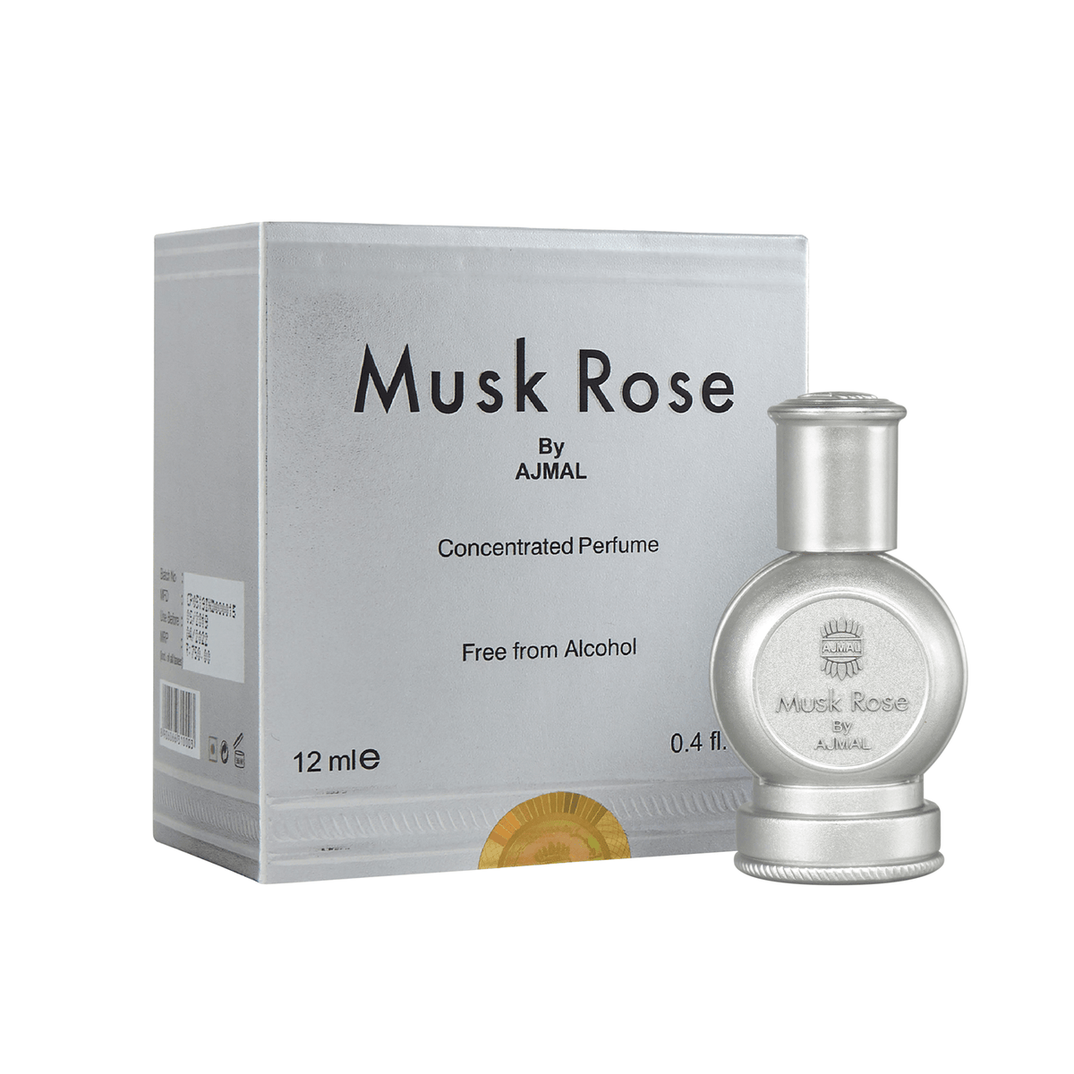 Ajmal Musk Rose Concentrated Floral Perfume Free From Alcohol 12ml For Unisex-Ajmal Musk Rose Concentrated Floral Perfume Free