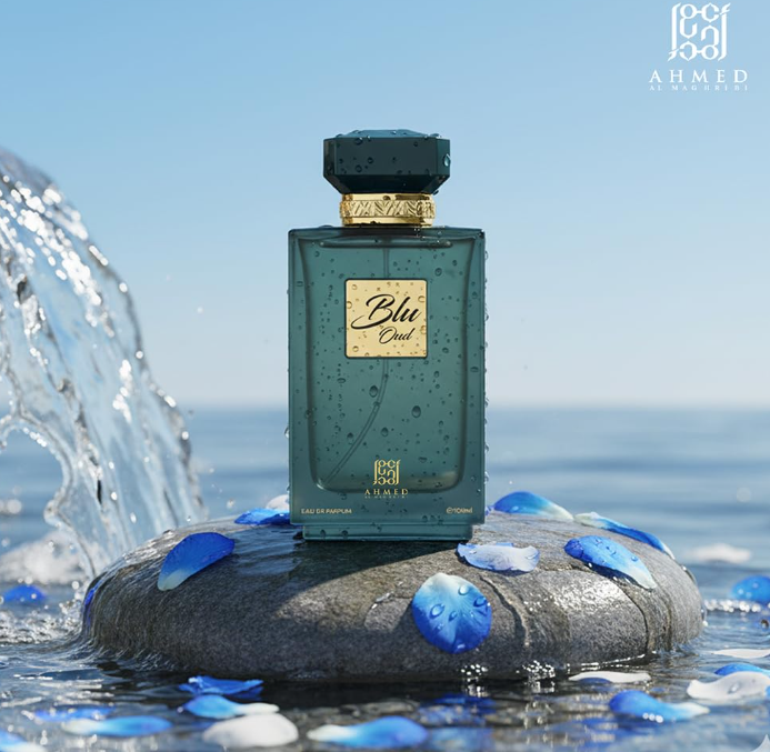 Ahmed Al Maghribi Blu Oud Long Lasting Eau De Parfum for Unisex - 100ml
