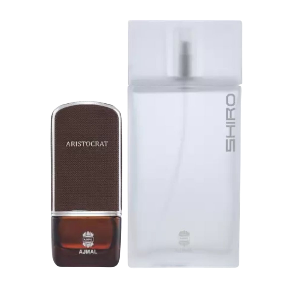 Ajmal Aristocrat EDP 75ml for Men and Shiro EDP Citrus Spicy Perfume 90ml for Men Eau de Parfum - 165 ml  (For Men)