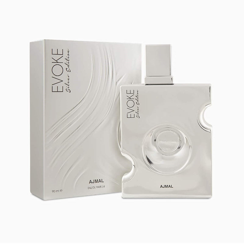 Ajmal Evoke Silver Edition HIM EDP 90ml Woody Perfume For Men