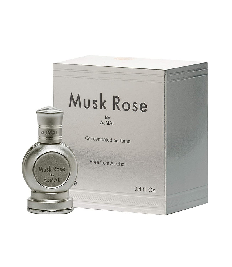 Ajmal Musk Rose Concentrated Floral Perfume Free From Alcohol 12ml For Unisex