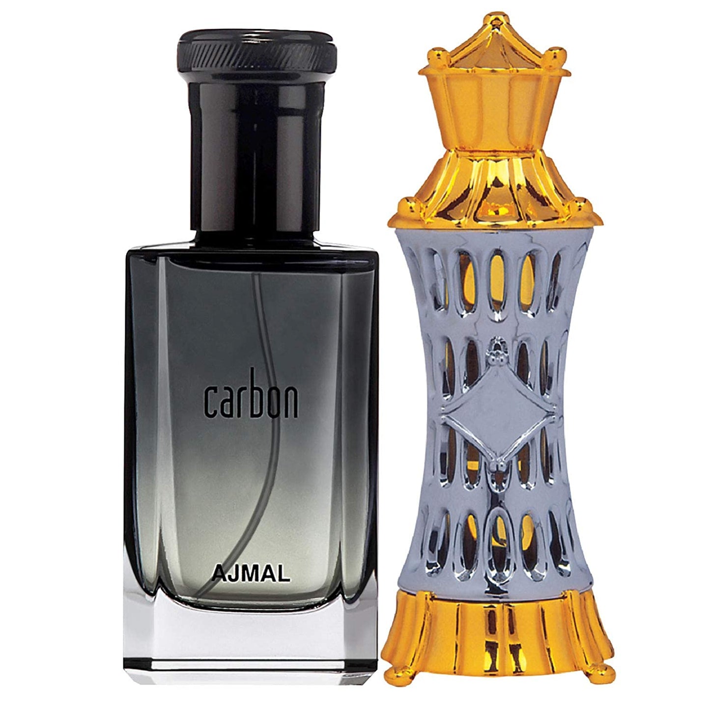 Ajmal Carbon EDP Citrus Spicy Perfume 100ml for Men and Mizyaan Concentrated Perfume Oil Oriental Musky Alcohol-free Attar 14ml for Unisex