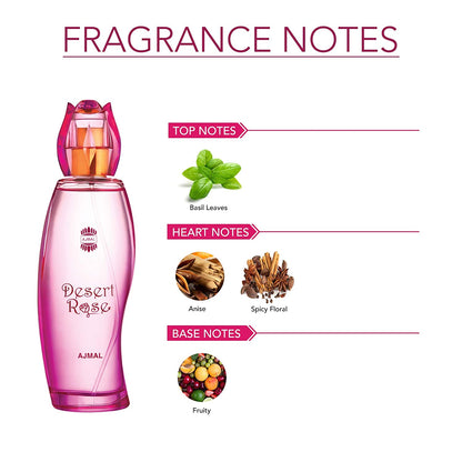 Ajmal Desert Rose EDP Floral Oriental Perfume 100ml for Women