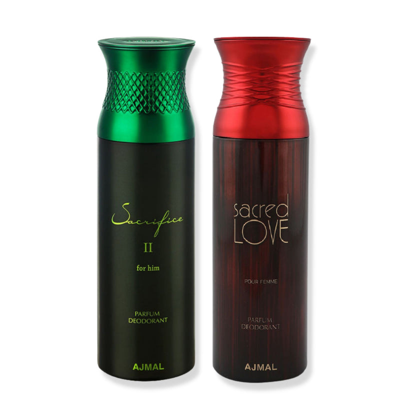 Ajmal Sacrifice & Sacred Love Parfum Deodorant Spray - Pack Of 2