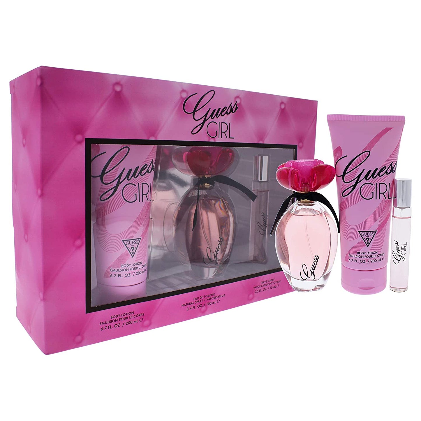 Guess Girl Eau de Toilette + Girl Eau de Toilette + Girl Body Lotion Combo Set - Pack of 3