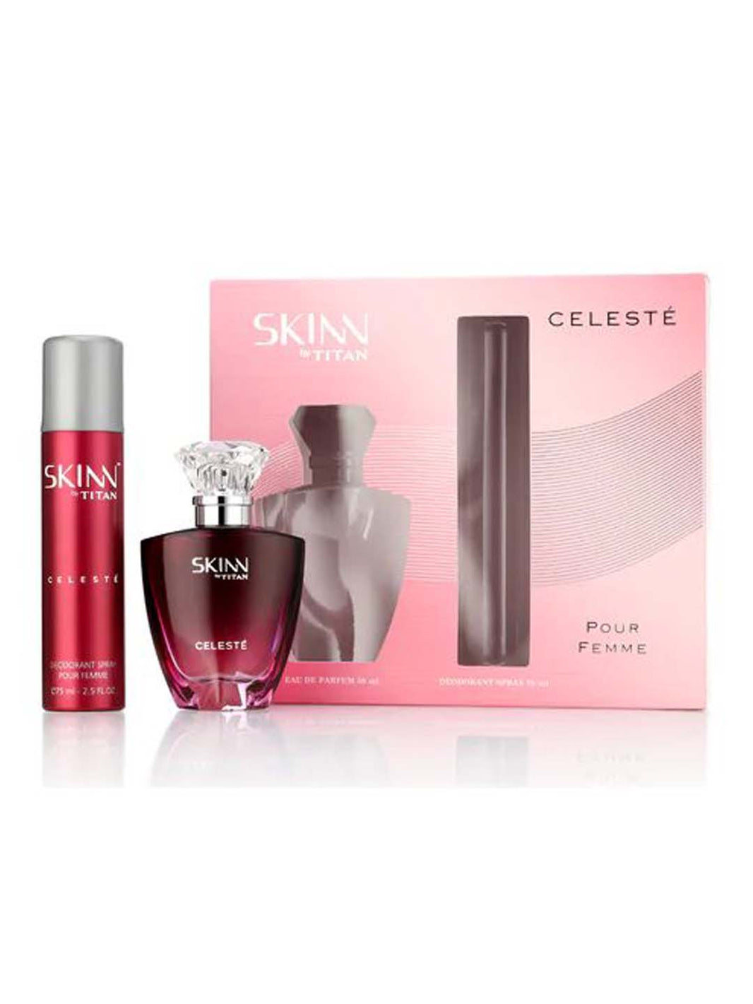 Skinn by Titan Celeste Coffret 50 ml Perfume and 75 ml Deodorant for Women-Skinn by Titan Celeste Coffret 50 ml Perfume and 75 ml Deodorant for Women