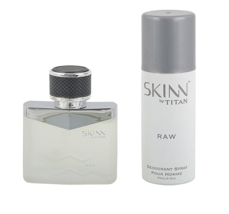 Skinn By Titan Raw Coffret For Men 50 ml Perfume and 75 ml Deodorant-Skinn By Titan Raw Coffret For Men 50 ml Perfume and 75 ml Deodorant