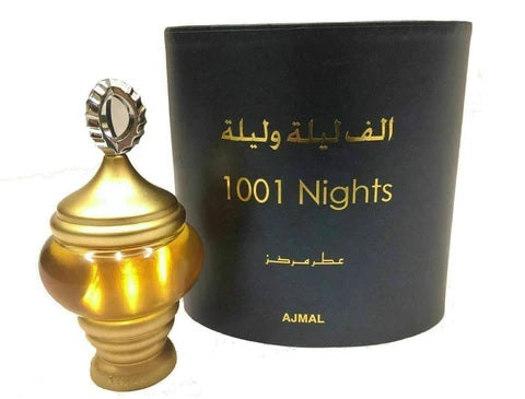 Ajmal 1001 Nights Attar, Spicy & Oudh Fragrance, Unisex Non-Alcoholic, Long Lasting Oil Attar, 30ml